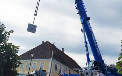 Schweres Gerät am Seefelder Schloss